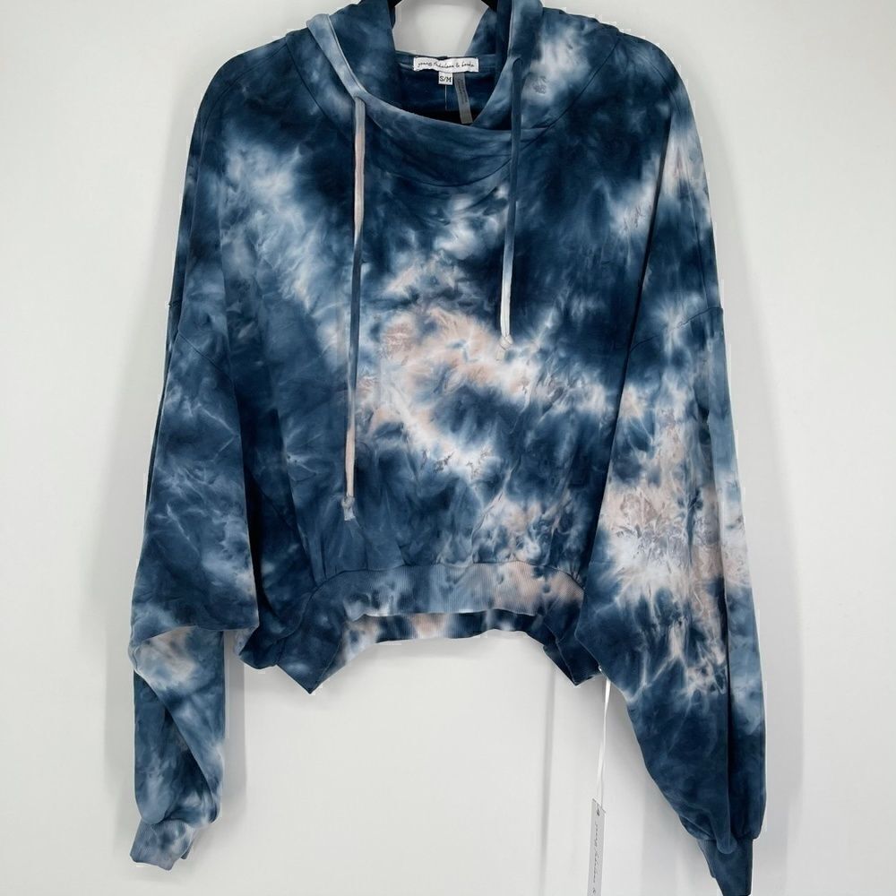 Young Fabulous & Broke Blue Raissa tie dye hoodie